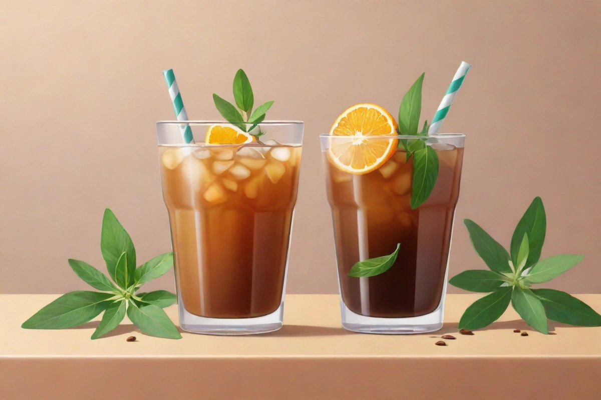 Guía para preparar café helado delicioso con hierbas aromáticas
