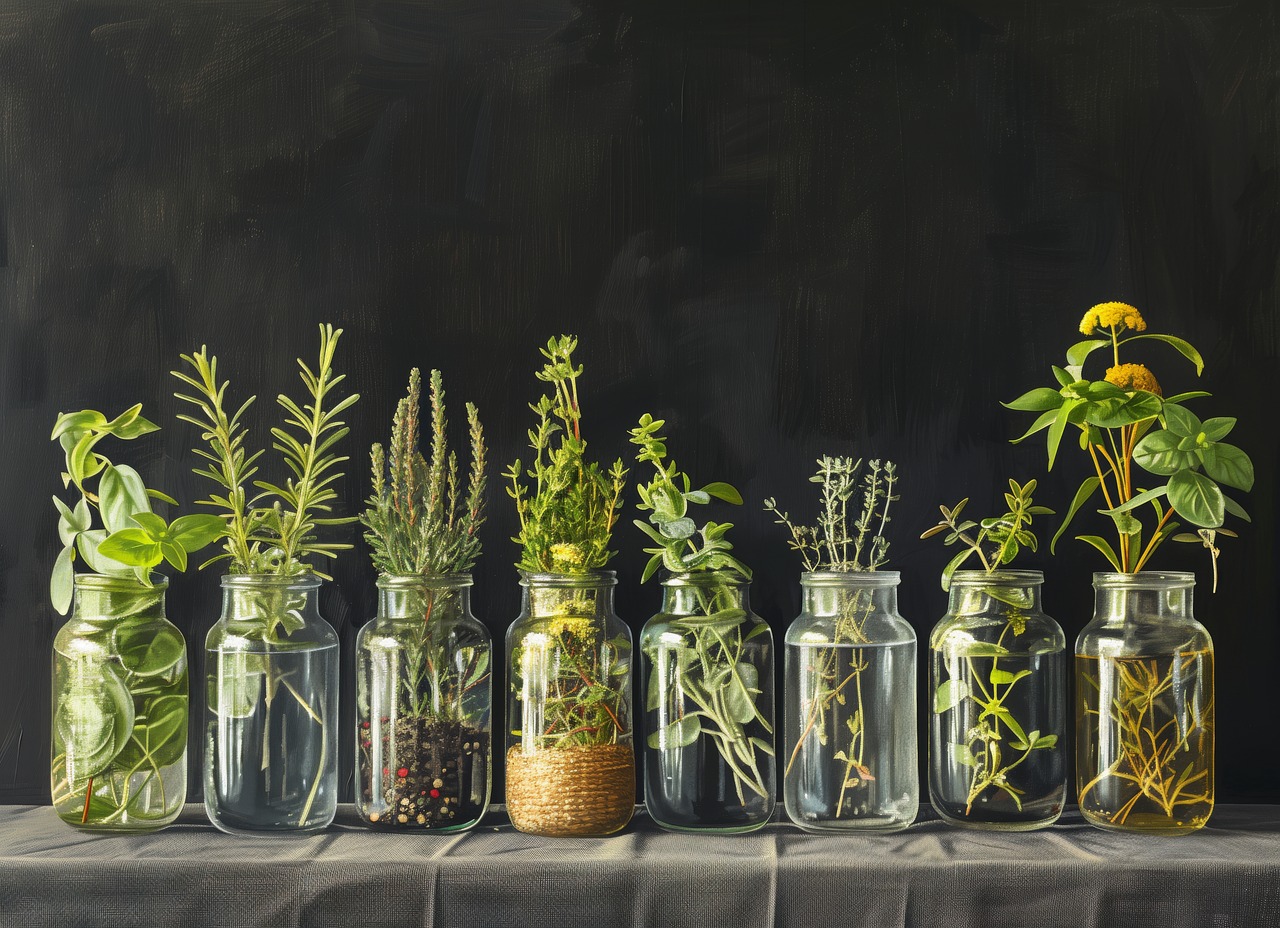 ai generated, herbs, kitchen